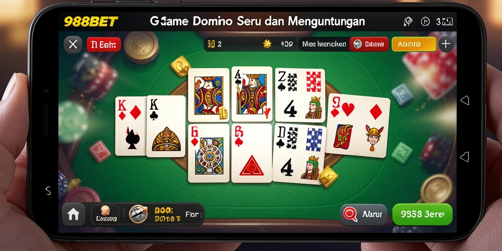 Tampilan gameplay seru di 988BET dengan variasi permainan Domino.