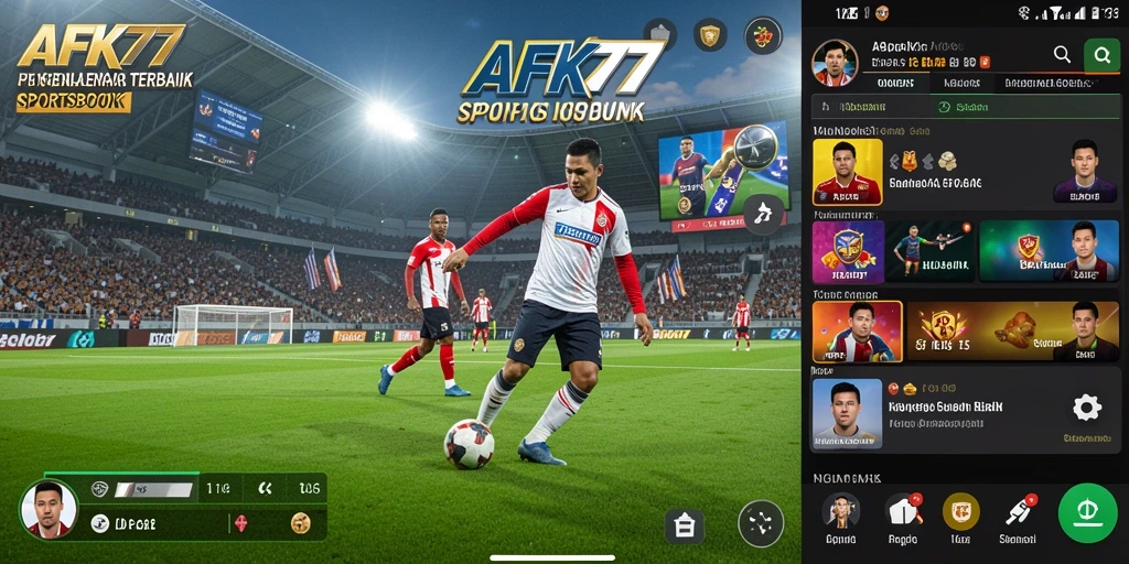 Screenshot utama AFK77 menampilkan gameplay taruhan olahraga yang interaktif.