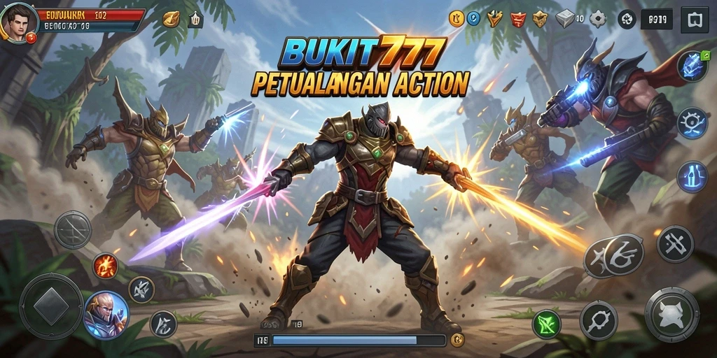 Tampilan gameplay BUKIT777 dengan aksi mendebarkan dan grafis menawan.