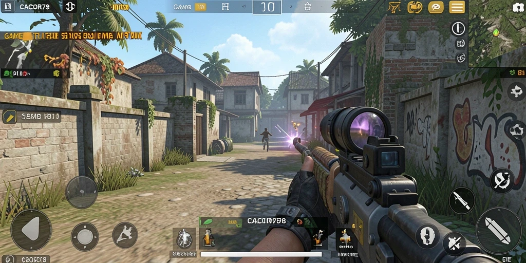 Screenshot menunjukkan aksi seru dalam game TPS CACOR78.