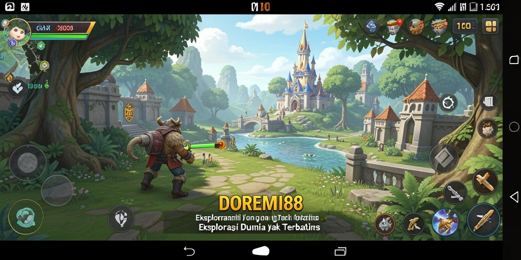 Gameplay Open World DOREMI88 dengan lingkungan yang kaya.