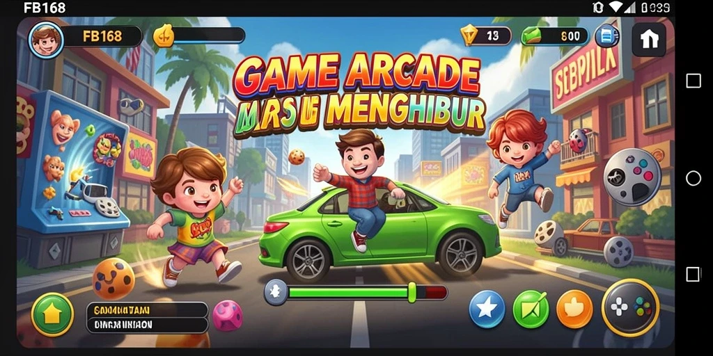 Tangkapan layar utama FB168 menampilkan gameplay Arcade yang mendebarkan.