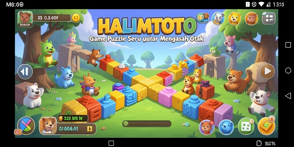 Tampilan gameplay HALIMTOTO yang menantang dan menarik.