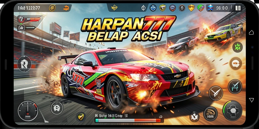 Screenshot dari gameplay balapan HARAPAN777 yang seru.