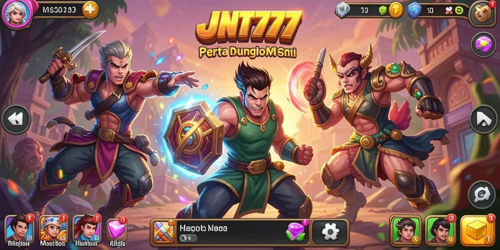 Screenshot utama JNT777 menampilkan gameplay Match-3 yang seru.