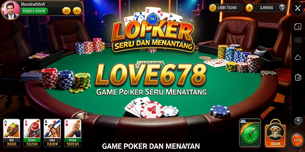 Tampilan utama LOVE678 dengan aksi seru permainan Poker.