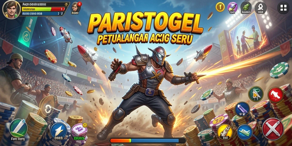 Tangkapan layar dari pengalaman bermain aksi di PARISTOGEL.
