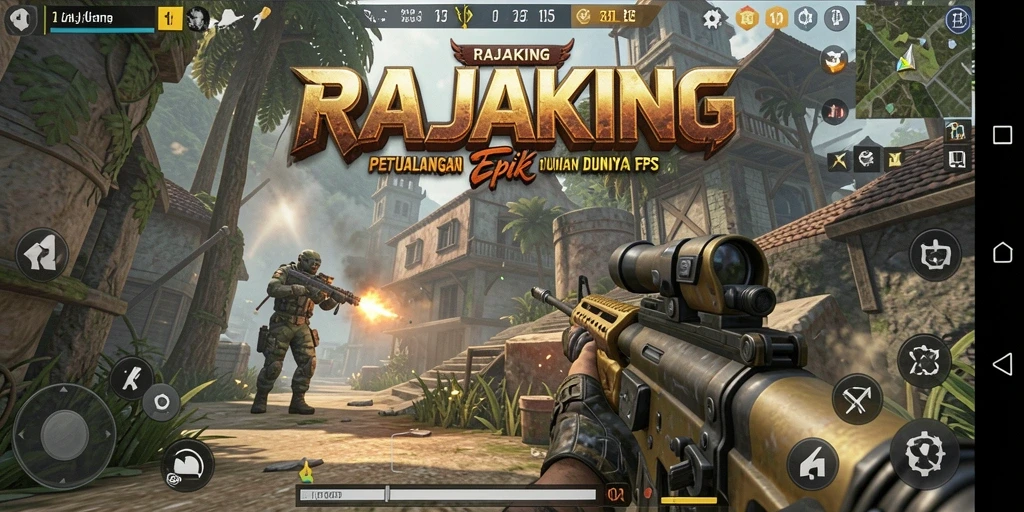 Tangkapan layar menampilkan pertempuran seru dalam RAJAKING.