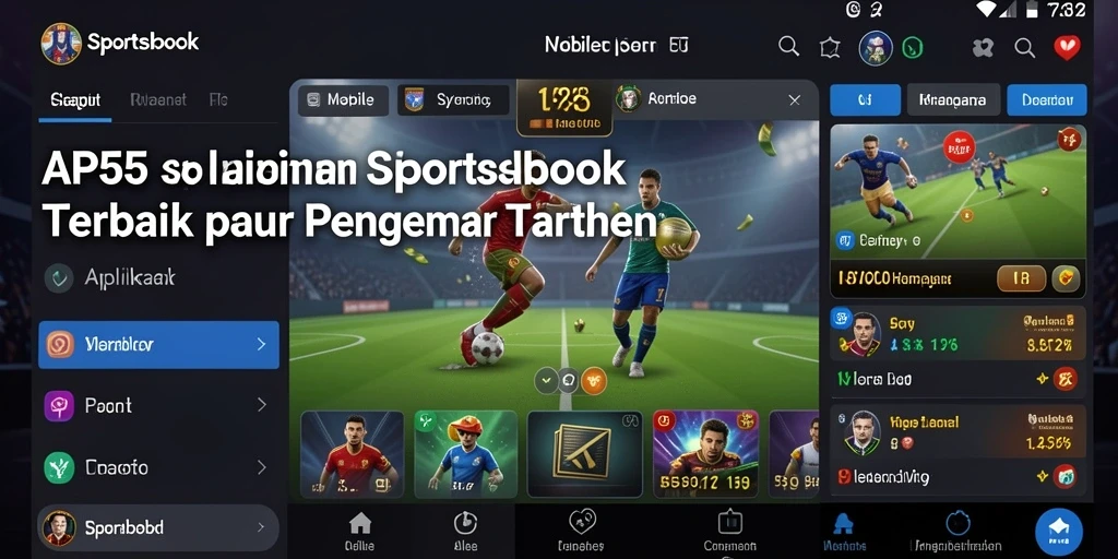 Tampilan screenshot utama RP55 menampilkan antarmuka taruhan olahraga yang menarik.