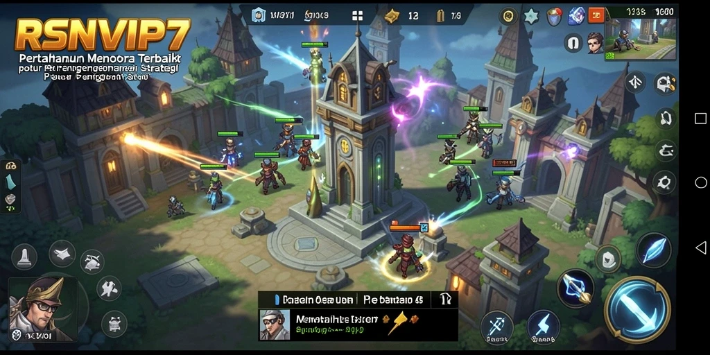 Screenshot RSNVIP7 menampilkan gameplay Tower Defense yang seru dan menantang.