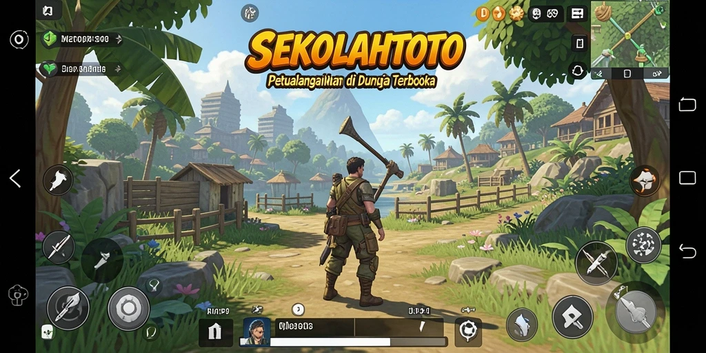 Tampilan menakjubkan dari gameplay SEKOLAHTOTO dalam dunia terbuka.