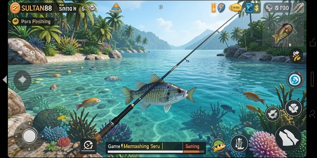 Tampilan gameplay SULTAN88 yang seru dengan berbagai jenis ikan.