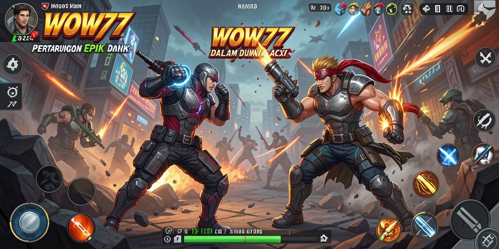 Tampilan menegangkan dari gameplay WOW77 yang seru.